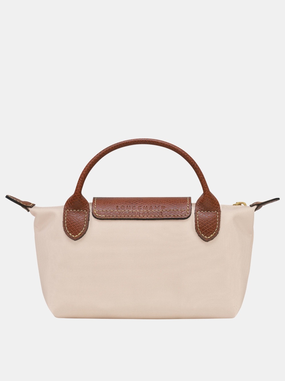 NWT Longchamp- Le Pliage Original Pouch With Handle, PAPER - Picture 9 of 12